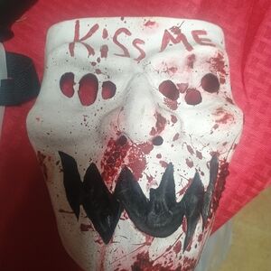 Spooky White and Black Halloween Mask for Kids